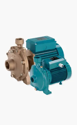 Bomba monobloc de aspiración axial en bronce.