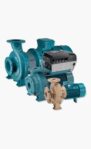 Bomba monobloc de aspiración axial en bronce.