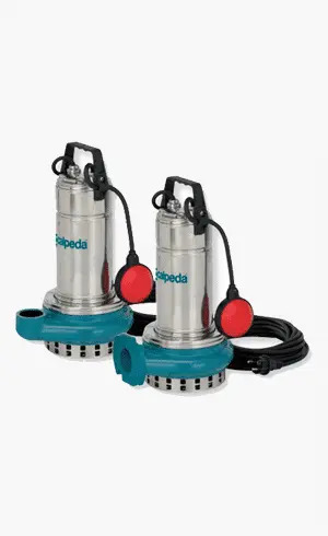 Bombas para aguas negras con triturador.